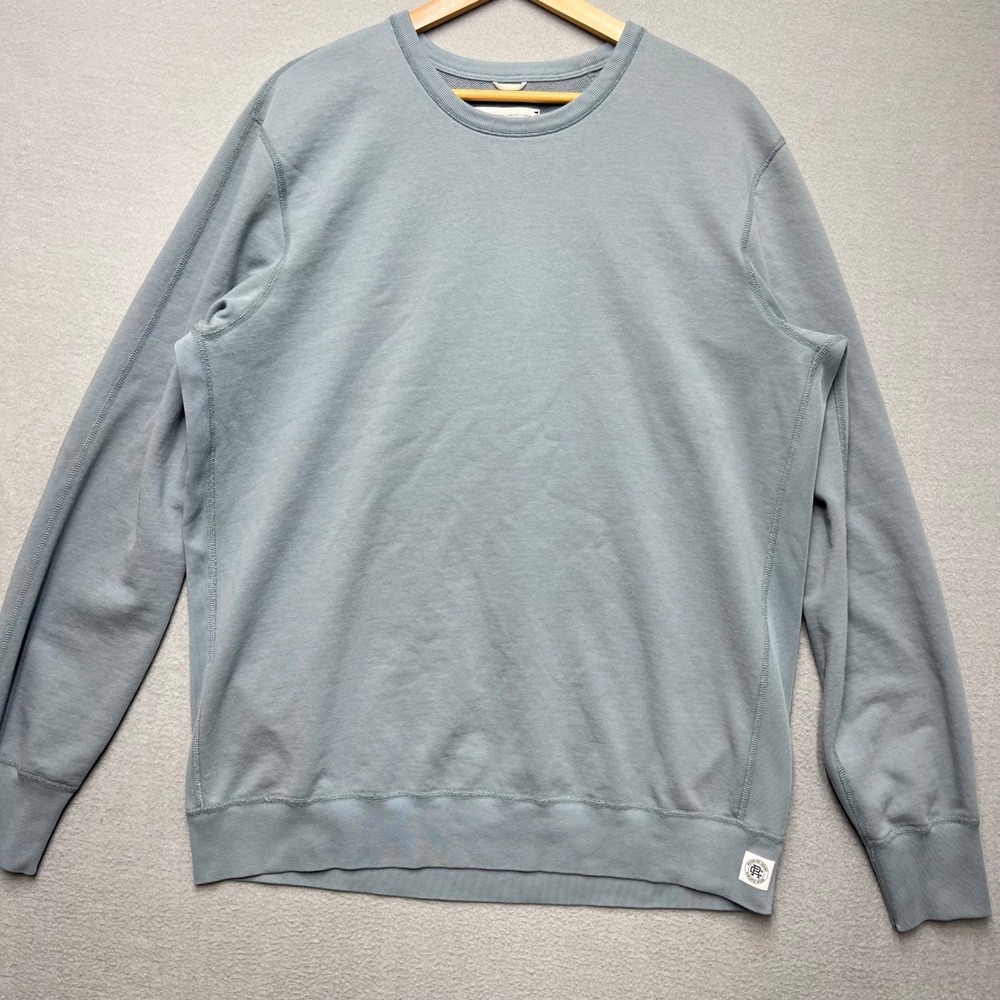 Reigning Champ Crewneck Sweatshirt Mens XL Made In Canada Sage Green Minimalist